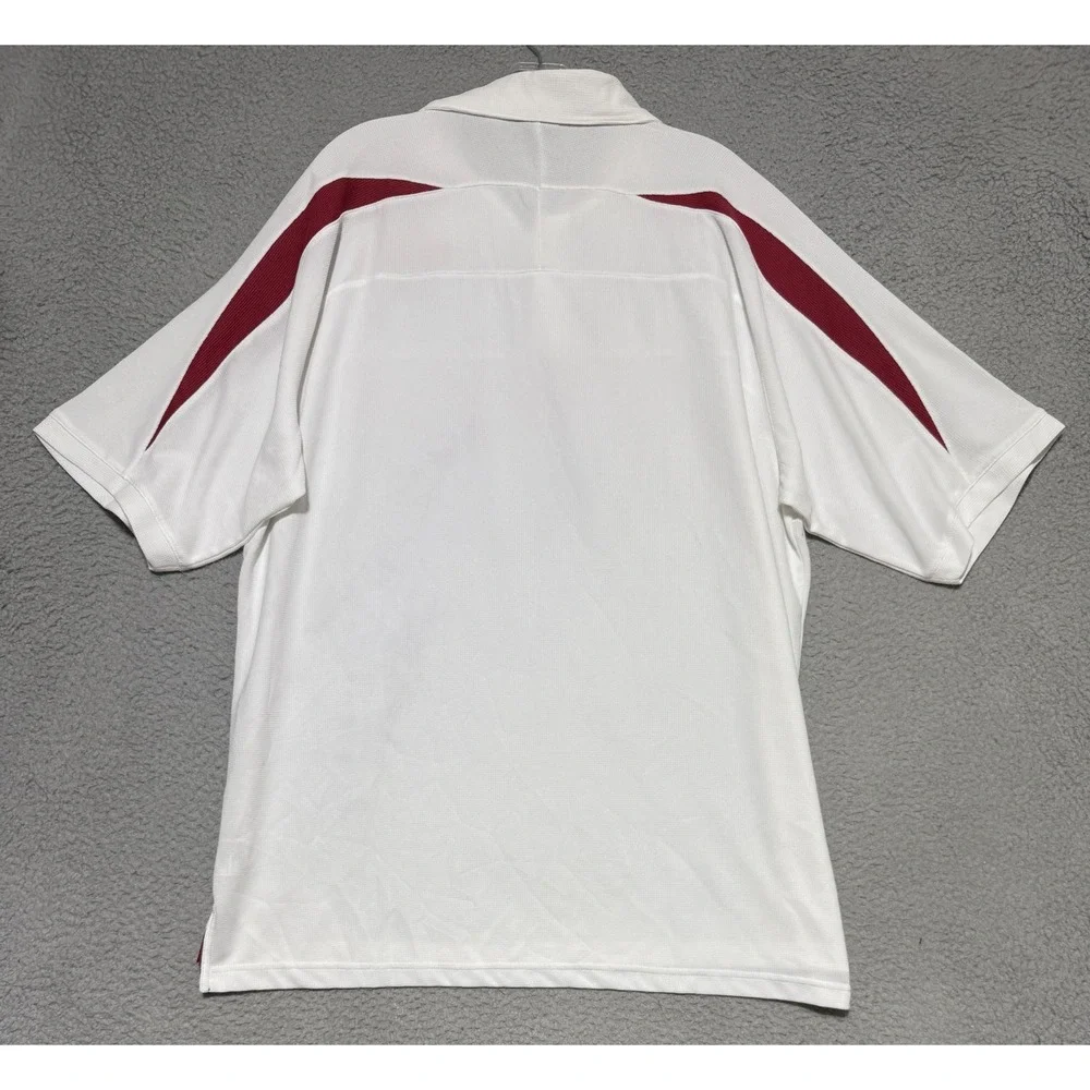 Vintage Nike Team Dri-Fit USC Trojans polo shirt Mens XL White Embroidered
